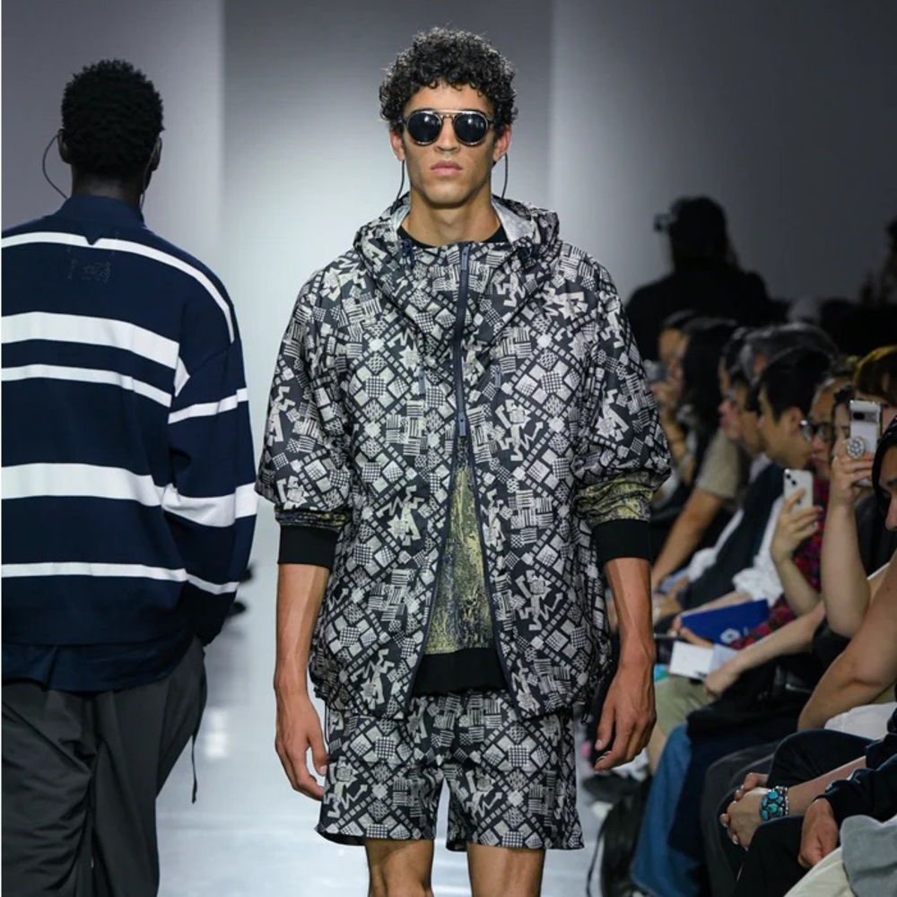 White Mountaineering Bandana Paisley Printed Asymmetry Skirt Shorts